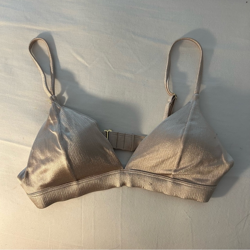 Gold Shimmer Swim Top